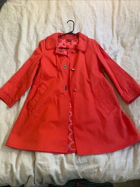 Coach orange trench coat